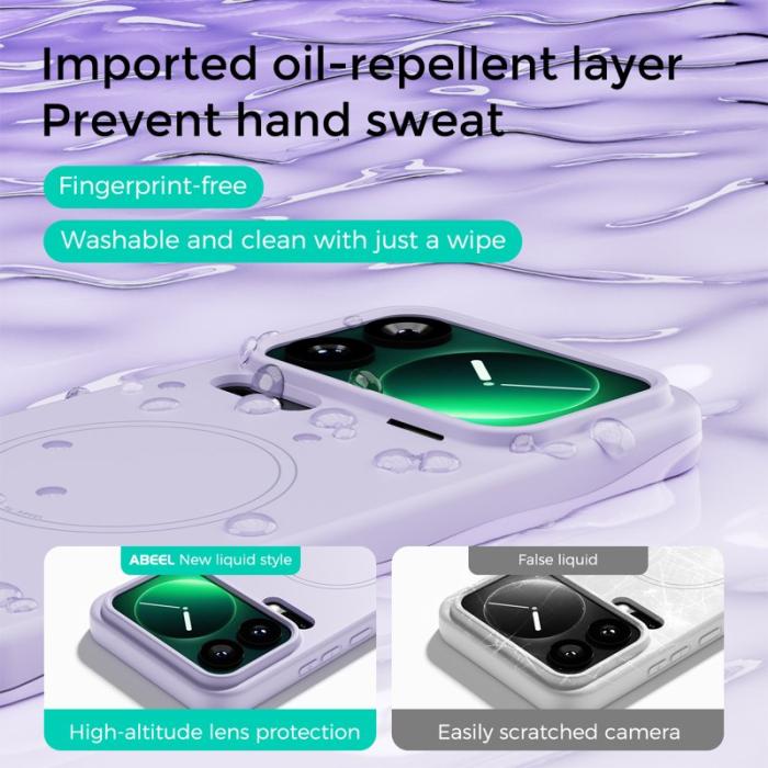 ABEEL - ABEEL Mobilskal till Xiaomi 17 Pro MagSafe Liquid Silicone Lila