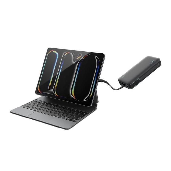 Cuktech - Cuktech Powerbank 20000 mAh 40W med Integrerad Kabel LPB200N - Grå