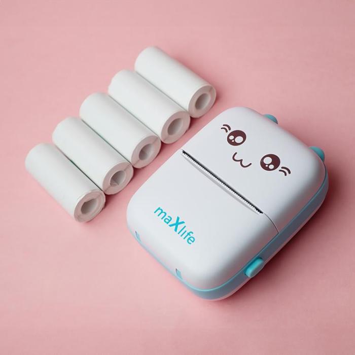 Maxlife - Maxlife Bluetooth Termisk Skrivare MXTP-100 - Blå