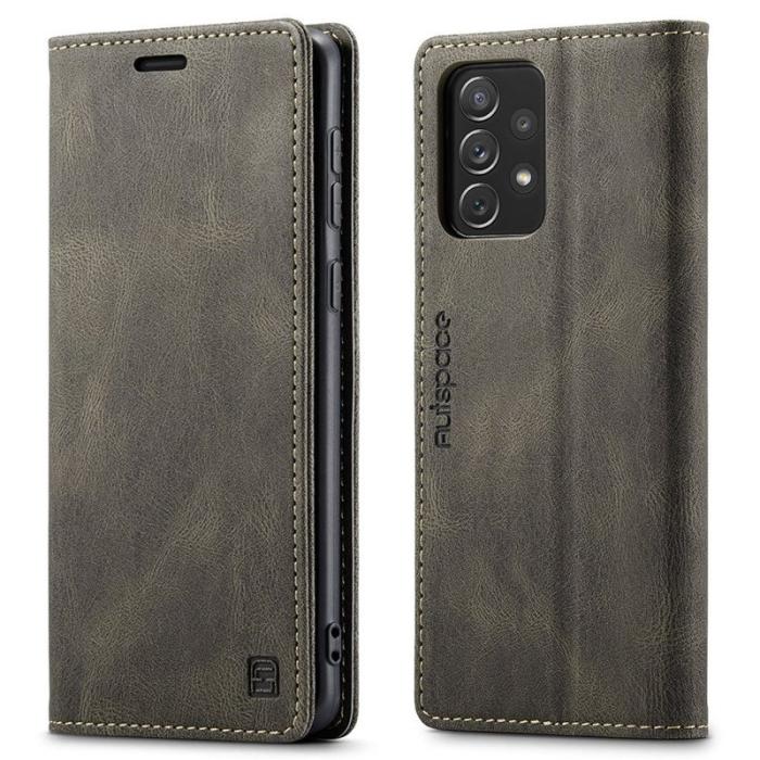 AUTSPACE - AUTSPACE A01 Series Samsung Galaxy A53 5G Plånboksfodral Konstläder - Brun