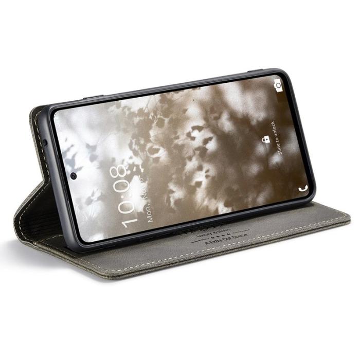 AUTSPACE - AUTSPACE A01 Series Samsung Galaxy A53 5G Plånboksfodral Konstläder - Brun