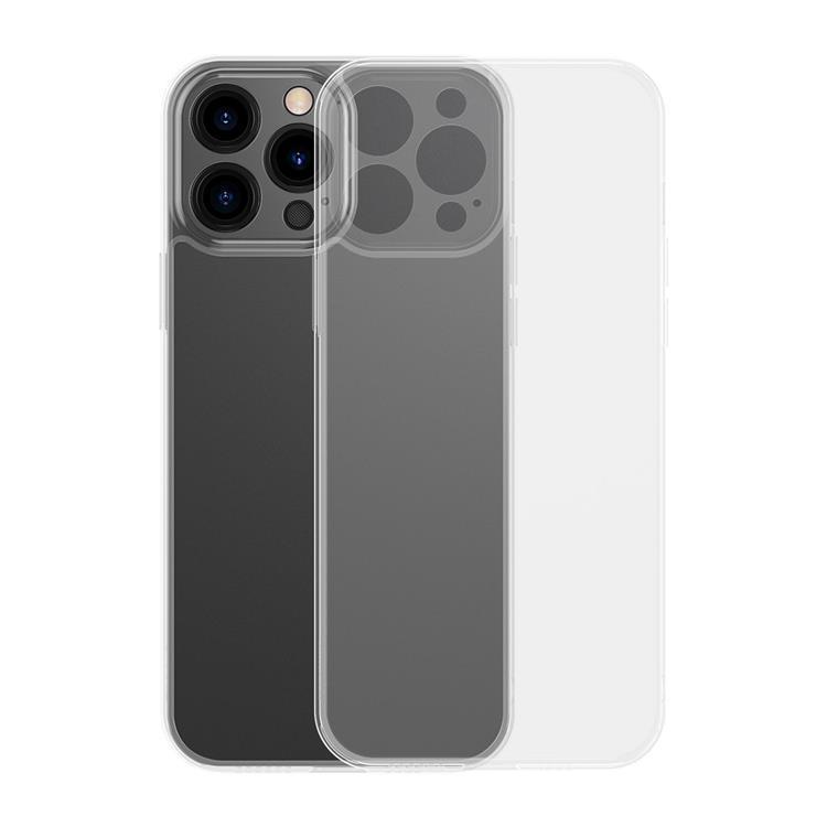 Baseus iPhone 13 Pro Skal Frosted Glass med Gelram - Transparent | 2353 | AlltMobil