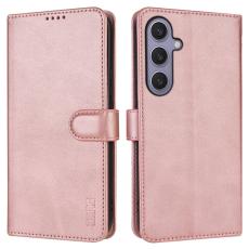 AZNS - AZNS Samsung Galaxy S25 Pl&aring;nboksfodral Konstl&auml;der - Ros&eacute;guld
