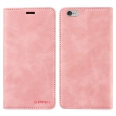 BETOPNICE - BETOPNICE 003 iPhone 6/7/8 Plus Pl&aring;nboksfodral TPU+Konstl&auml;der - Rosa