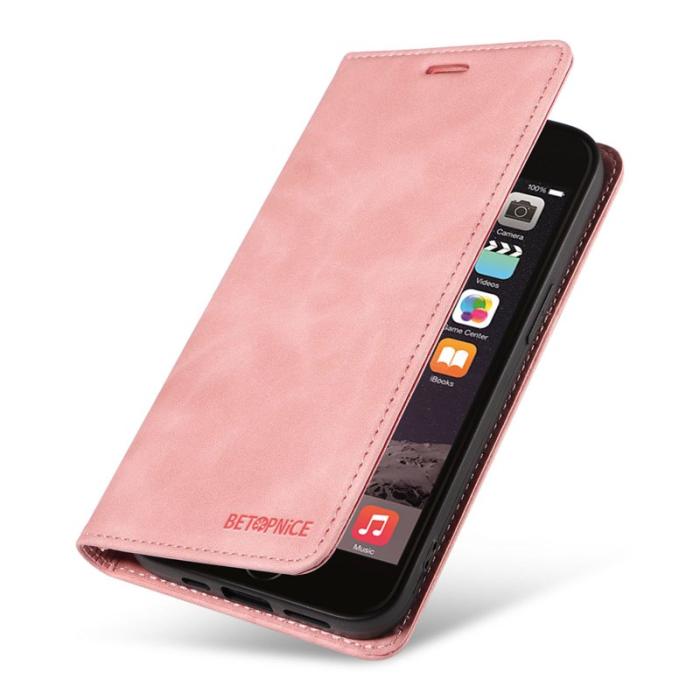 BETOPNICE - BETOPNICE 003 iPhone 6/7/8 Plus Plånboksfodral TPU+Konstläder - Rosa