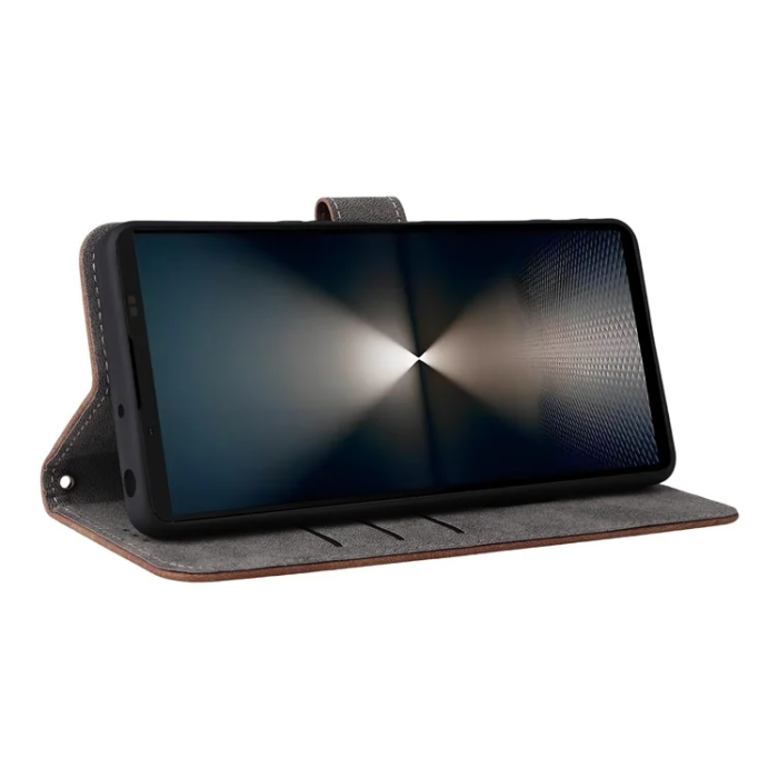 A-One Brand - Sony Xperia 1 VII Plånboksfodral RFID Kickstand med rem - Brun