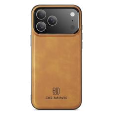 DG.MING - DG.MING Mobilskal till iPhone 17 Pro PU L&auml;der Hybrid - Brun