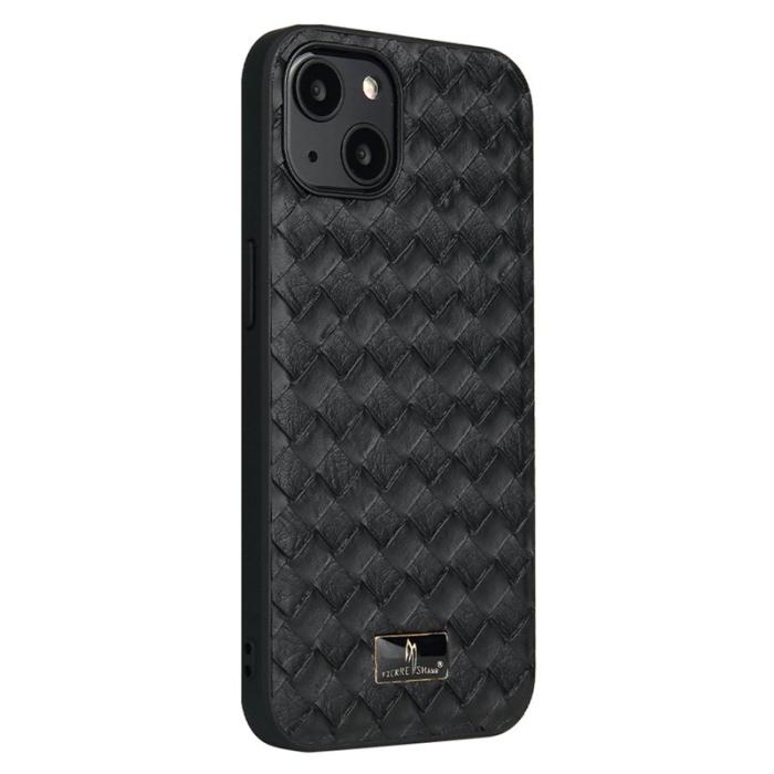 FIERRE SHANN - FIERRE SHANN för iPhone 14 Plus Fodral KonstLäder - Woven Pattern