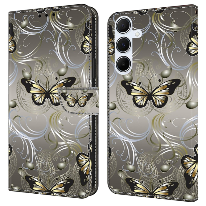 A-One Brand - Galaxy A17 5G Plånboksfodral Pattern Printing - Lace Butterfly