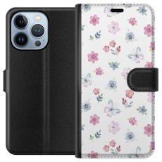 iSecrets - Plånboksfodral till Apple iPhone 13 Pro med Blommor och fjärillar