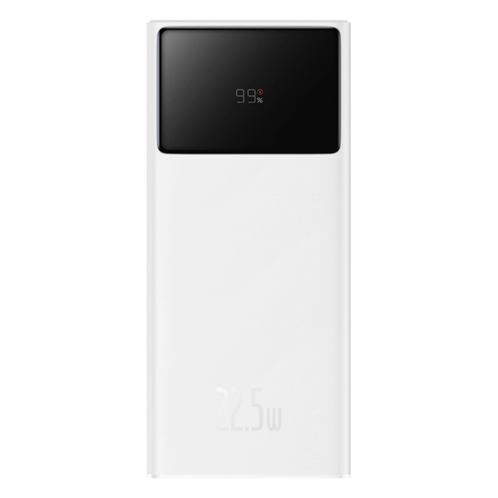 BASEUS - Baseus Powerbank 30000mAh 22.5W USB-A - USB-C Kabel 30cm Vit