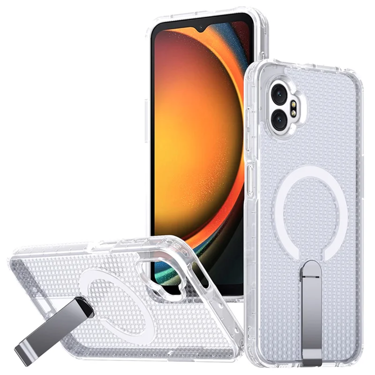 Mobilskal till Galaxy XCover 7 Pro Magsafe Grid Texture (Transparent) | 2353 | AlltMobil