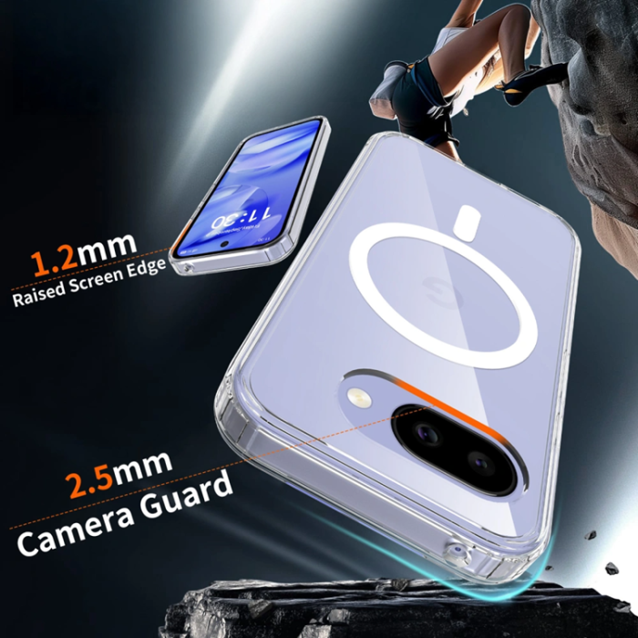 Tech-Protect - Tech-Protect Mobilskal För Google Pixel 10A MagSafe Flexair Hybrid - Clear