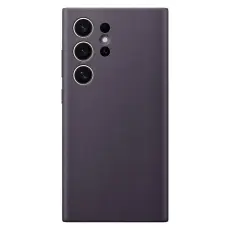 Samsung - Mobilskal till Samsung Galaxy S24 Ultra Vegan L&auml;der - M&ouml;rklila