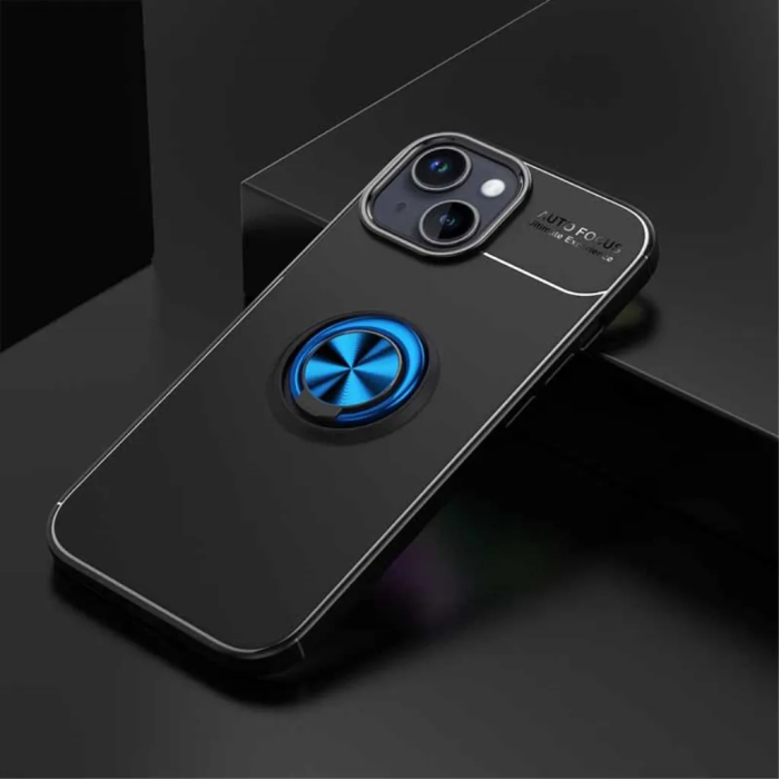 Taltech - iPhone 15 Mobilskal Ringhållare - Blå