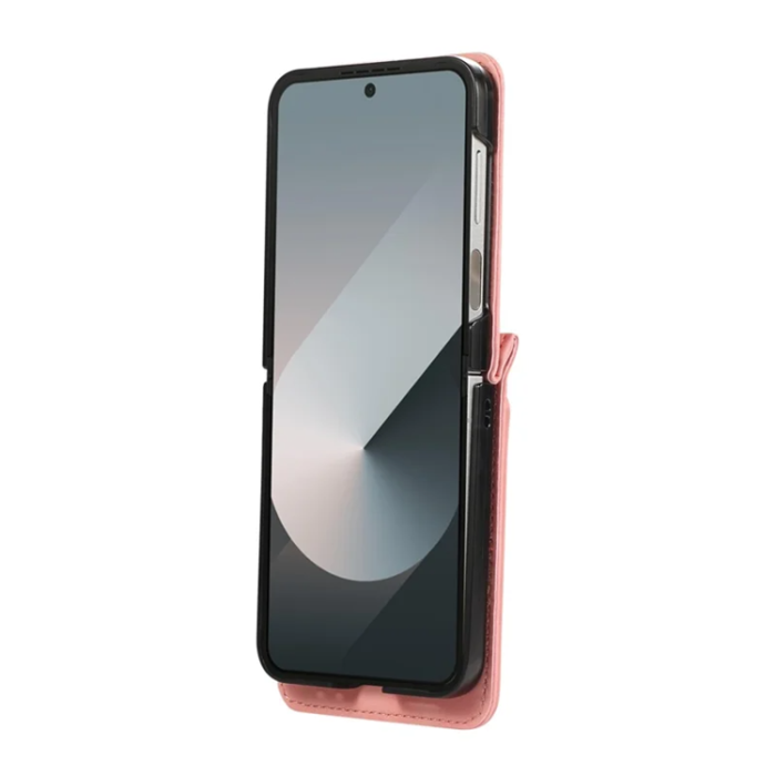 A-One Brand - Galaxy Z Flip7 Plånboksfodral Kickstand med Axelrem - Rosa