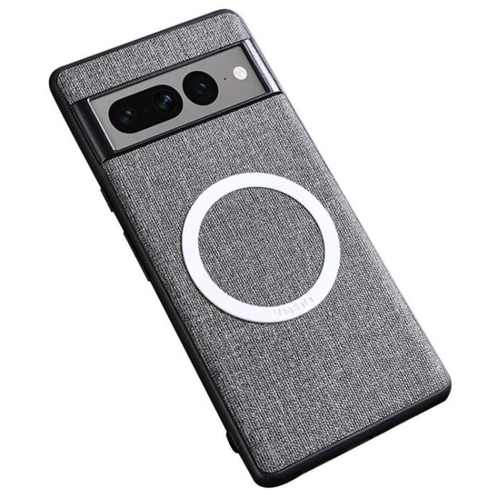 A-One Brand - Google Pixel 8 Pro Mobilskal Magsafe Cloth Texture - Grå