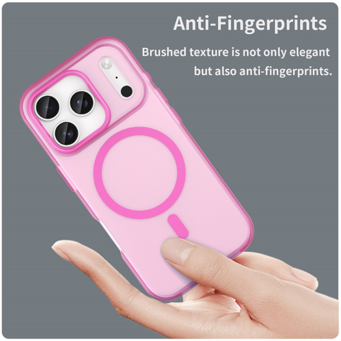 A-One Brand - iPhone 17 Pro Mobilskal MagSafe Slim Matte Translucent - Rosa