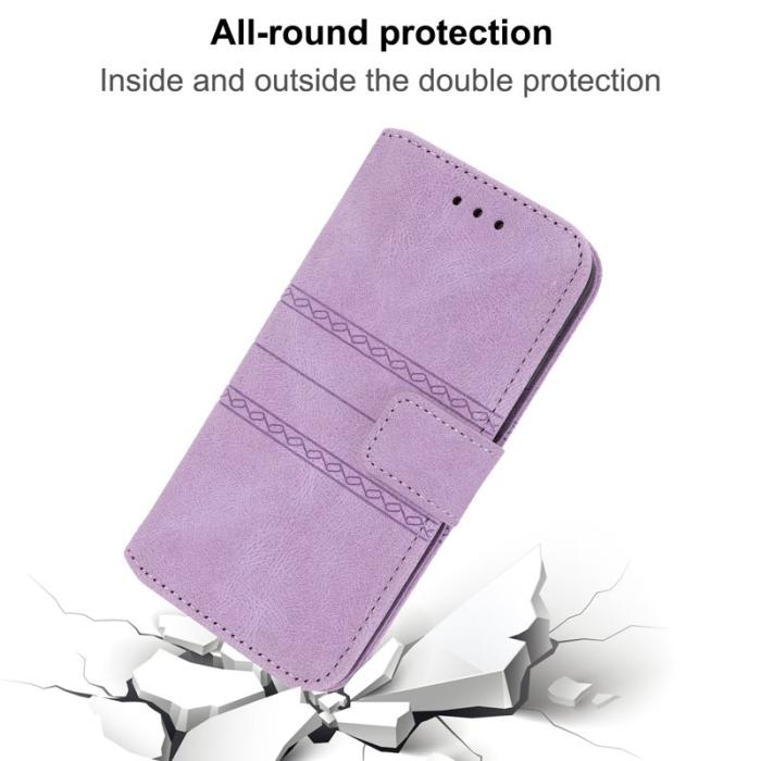 OEM - Samsung Galaxy S26 Ultra Fodral Konstläder Impräntad - Lila