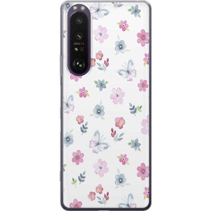 iSecrets - Mobilskal till Sony Xperia 1 III med Blommor och fjärillar