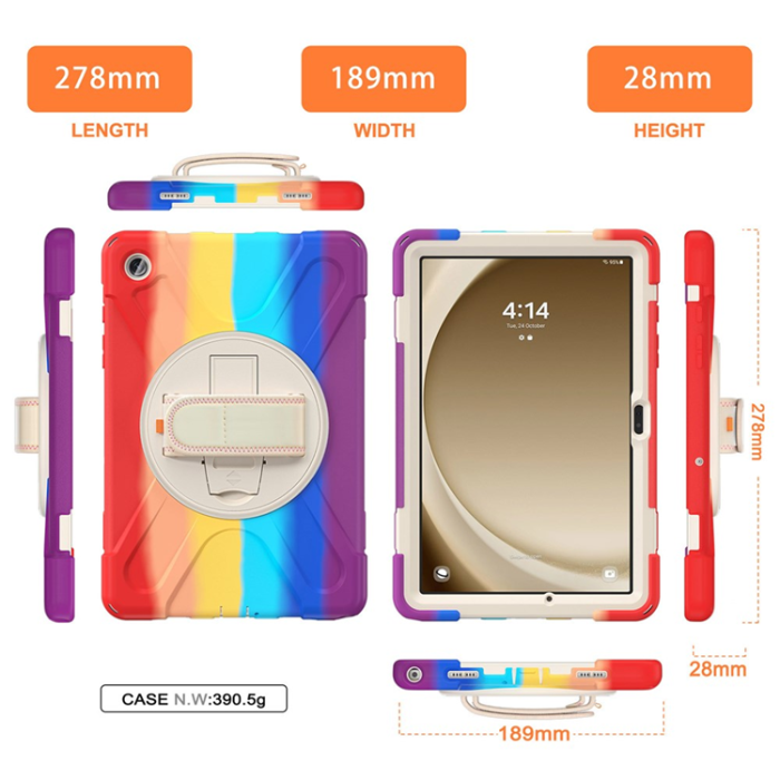 A-One Brand - Galaxy Tab A9 Plus Mobilskal Silikon Rotary Kickstand