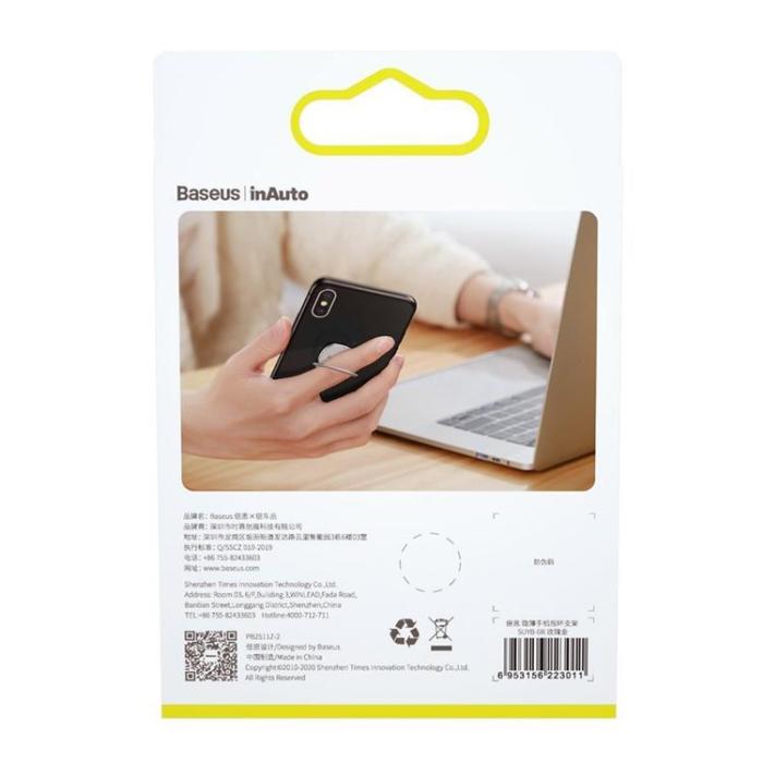 BASEUS - Baseus Ringhållare Ultra-Thin Self-adhesive kickstand - Silver