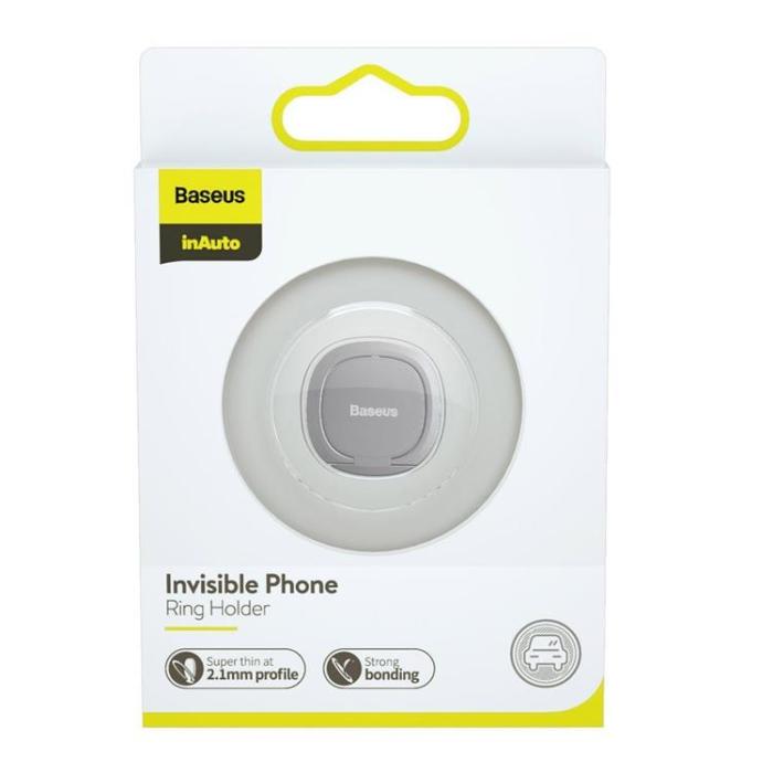 BASEUS - Baseus Ringhållare Ultra-Thin Self-adhesive kickstand - Silver