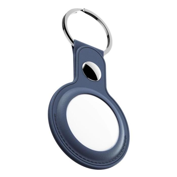 KeyBudz - Keybudz Nyckelring i Läder För AirTag 2-pack - Blå