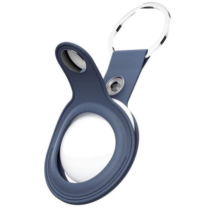 KeyBudz - Keybudz Nyckelring i Läder För AirTag 2-pack - Blå