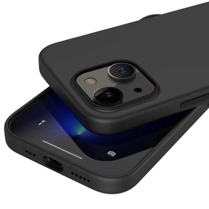 OEM - iPhone 14 Plus Skal Liquid Silicone - Svart