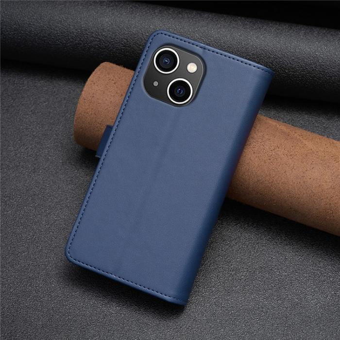 OEM - iPhone 15 Plus Plånboksfodral Zipper Flip - Blå