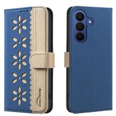 BINFEN COLOR - BINFEN Samsung Galaxy S26 Plus Fodral &Auml;kta L&auml;der RFID Skydd - M&ouml;rkbl&aring;
