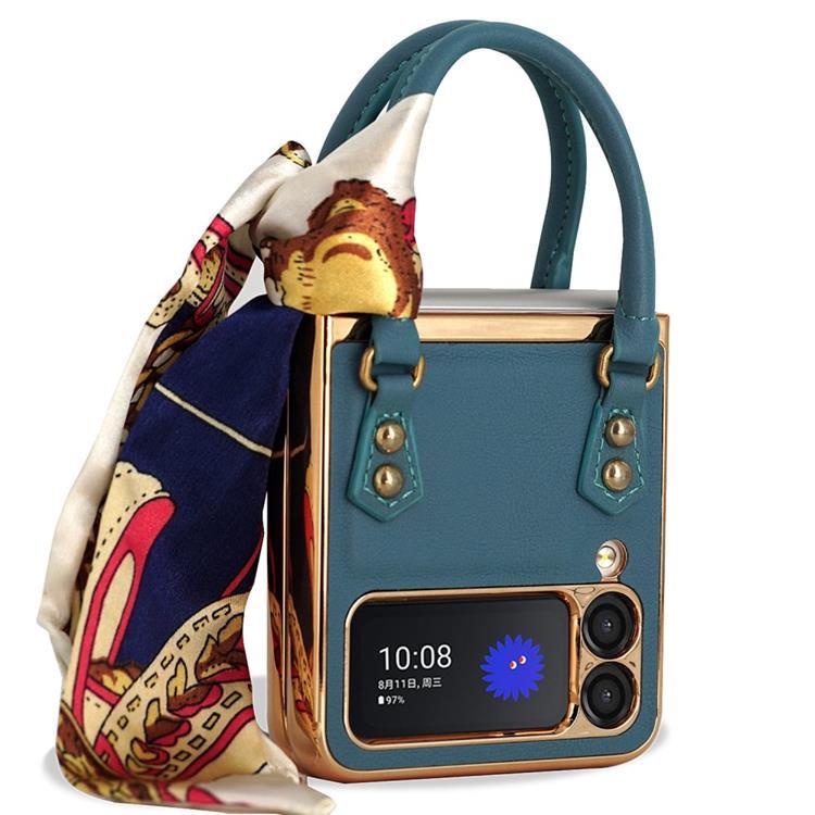 GKK Galaxy Z Flip 4 Skal Handväska - Grön | 2353 | AlltMobil