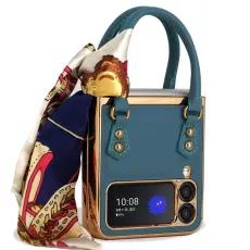 GKK - GKK Galaxy Z Flip 4 Skal Handväska - Grön