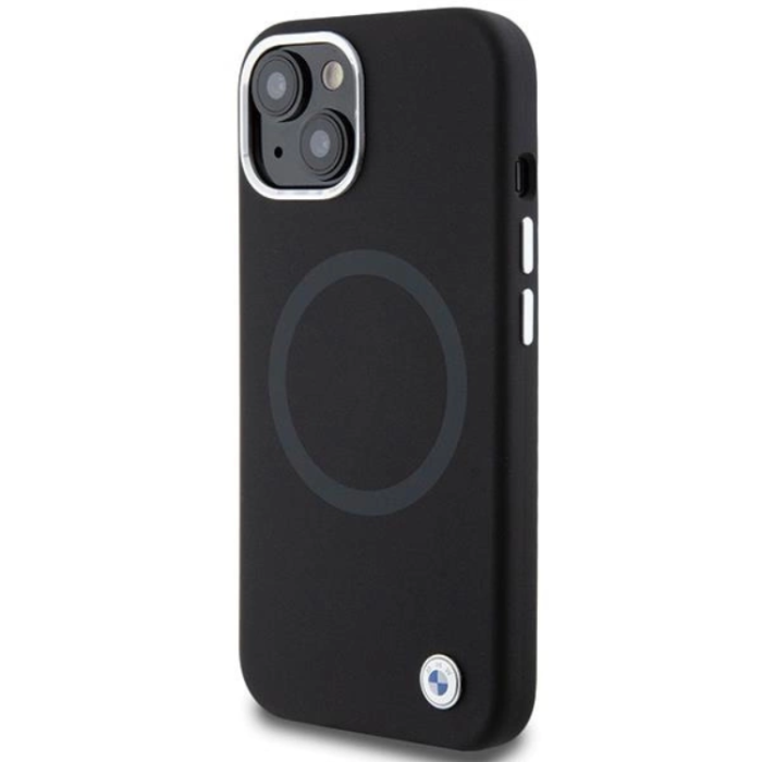 BMW - BMW iPhone 15 Mobilskal Magsafe Signature Liquid Silikon - Svart
