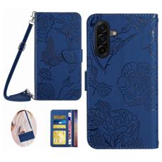 OEM - Samsung Galaxy S26 Skal Fj&auml;ril Blomtryck Konstl&auml;der - Bl&aring;