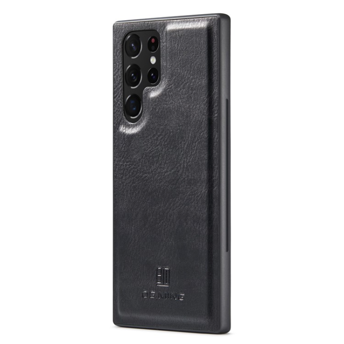 DG.MING - DG.MING Galaxy S23 Ultra Plånboksfodral 2in1 Äkta Läder - Svart