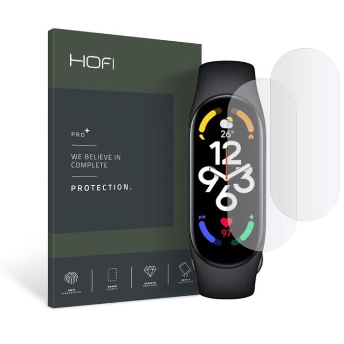 UTGATT1 - Hofi 2-Pack Xiaomi Mi Smart Band 7 Skärmskydd Hydrogel- Clear