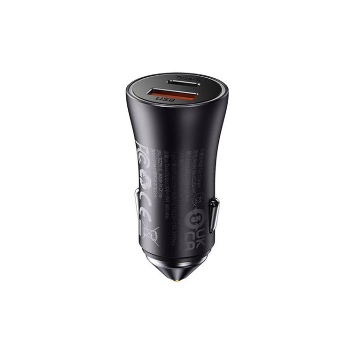UTGATT1 - Baseus Golden Billaddare 60W Typ-C Till USB - Mörkgrå