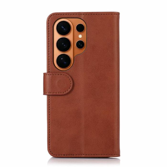 OEM - Samsung Galaxy S26 Ultra Plånboksfodral Konstläder Ställ - Brun