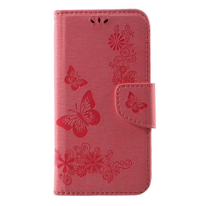 UTGATT5 - Plånboksfodral till Samsung Galaxy S8 - Rosa Fjäril