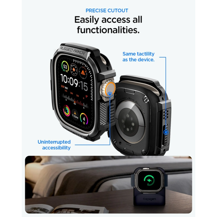 Spigen - Spigen Skal för Apple Watch Ultra 1/2/3 (49mm) Rugged Armor