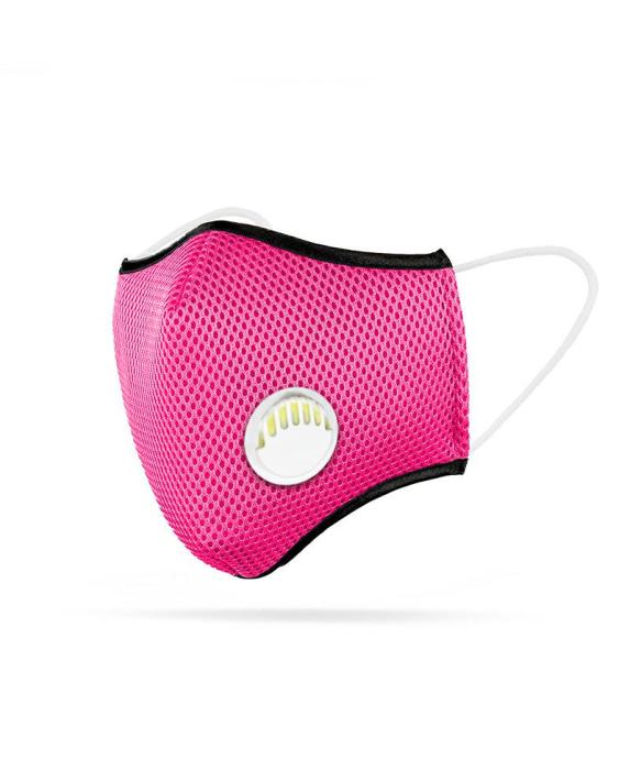 UTGATT5 - Tvättbart Munskydd Med Ventil Medium Rosa 1-Pack