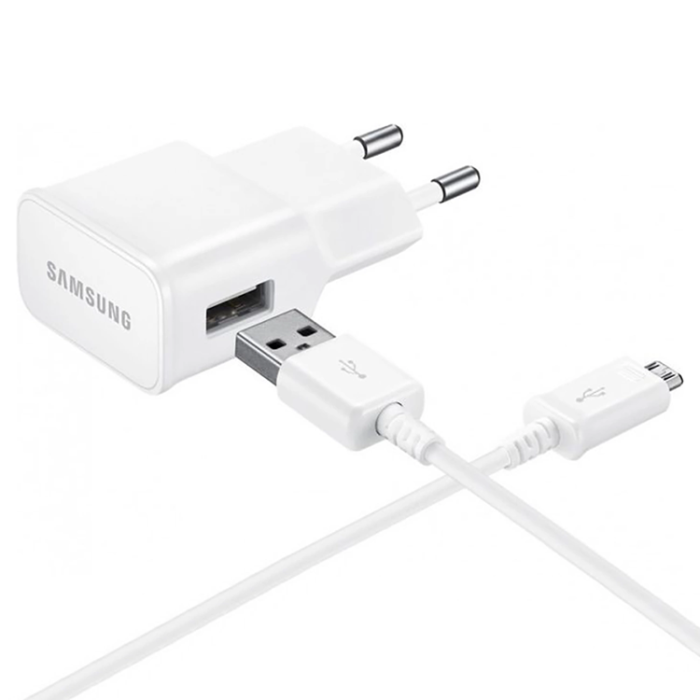 Samsung - Samsung Väggladdare USB-A 8W Med Micro USB Kabel - Vit
