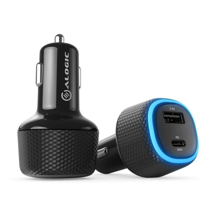 ALOGIC - ALOGIC RAPID 2-portars USB-C och USB-A-billaddare för laptop och mobil