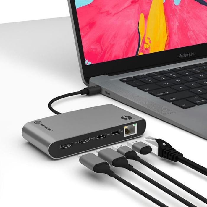 UTGATT1 - ALOGIC ThunderBolt 3 Dual HDMI portabel dockningsstation med 4K