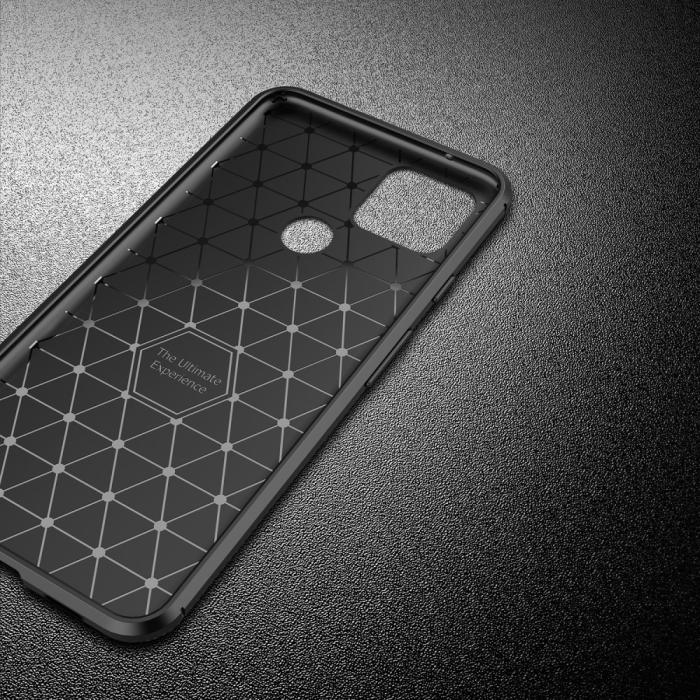 A-One Brand - Carbon Fiber Mobilskal Google Pixel 5 - Svart