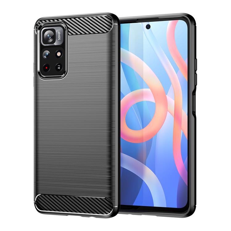Carbon Flexible Skal Xiaomi Poco M4 Pro 5G - Svart | 2353 | AlltMobil