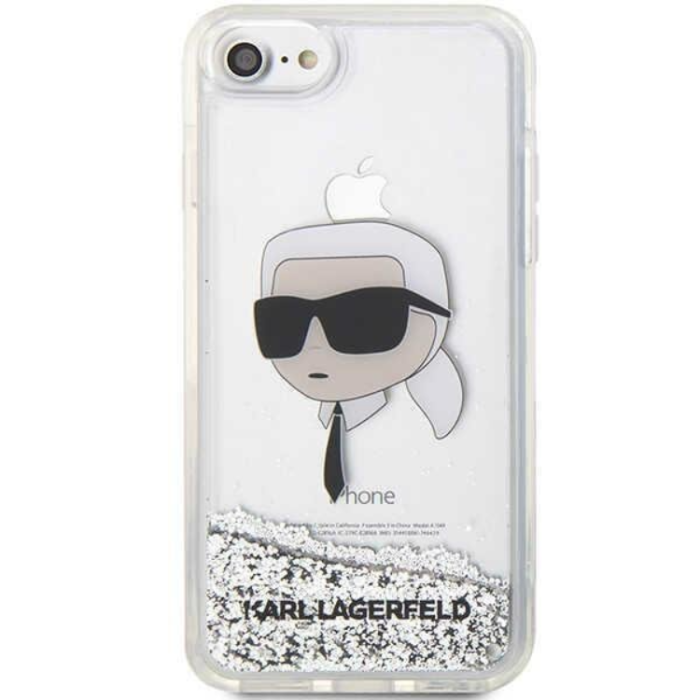 KARL LAGERFELD - Karl Lagerfeld iPhone 7/8/SE (2020/2022) Skal Liquid Glitter Choupette Head