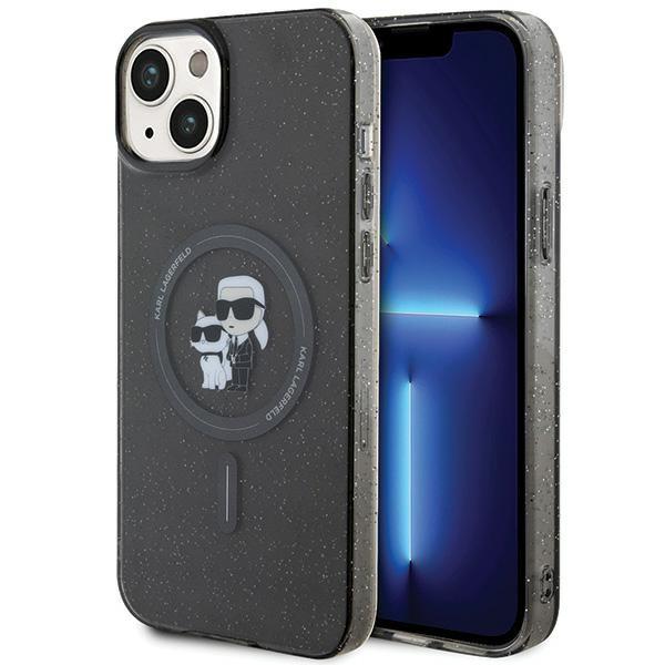 Karl Lagerfeld Mobilskal till iPhone 15 MagSafe Karl&Choupette Glitter